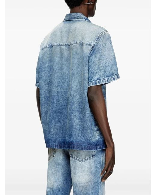 DIESEL Blue Denim Shirt for men