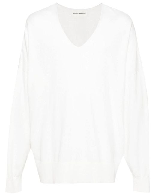 Extreme Cashmere White N°343 Luna Fine-knit Jumper