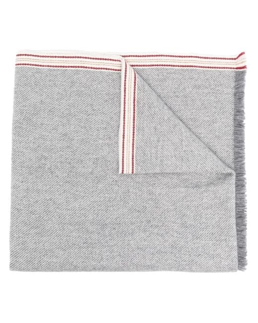 Sciarpa A Righe di Brunello Cucinelli in Gray da Uomo