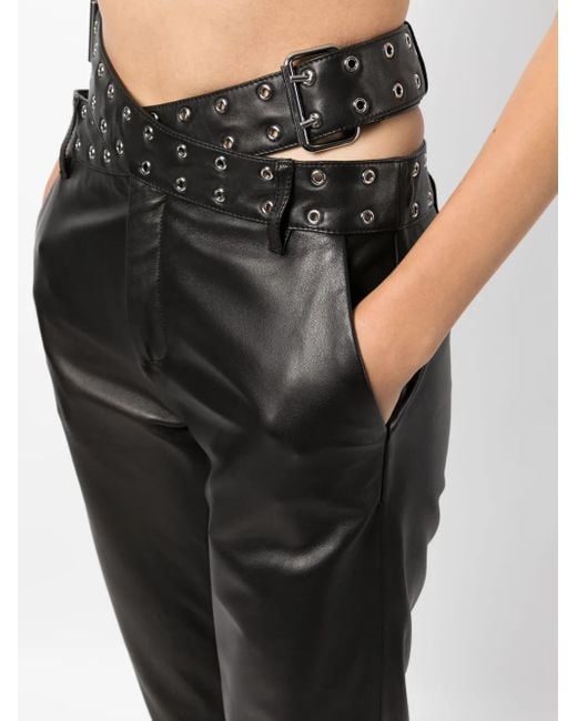 Monse Black Lederhose Mit Gürtel