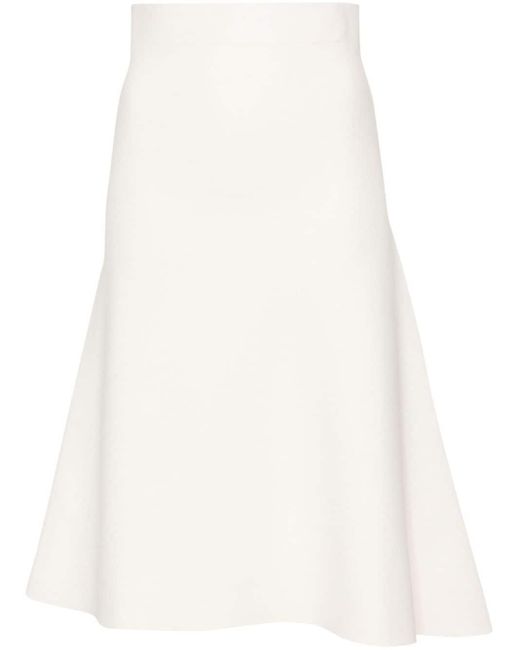 Jil Sander White A-line Skirt