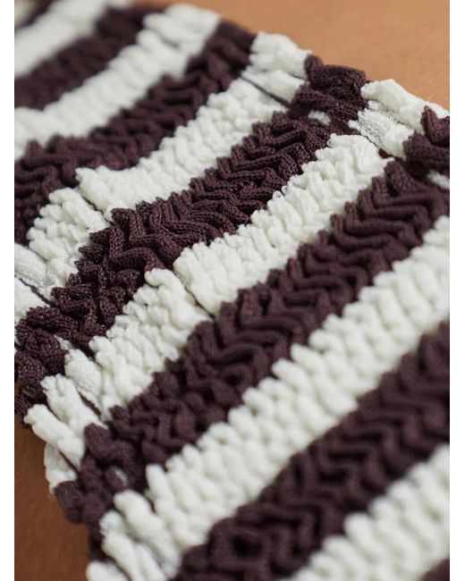 Bondeye White Gestreifter Badeanzug