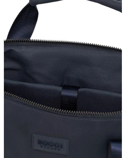 Boggi Blue Technical Fabric 3Way Bag for men
