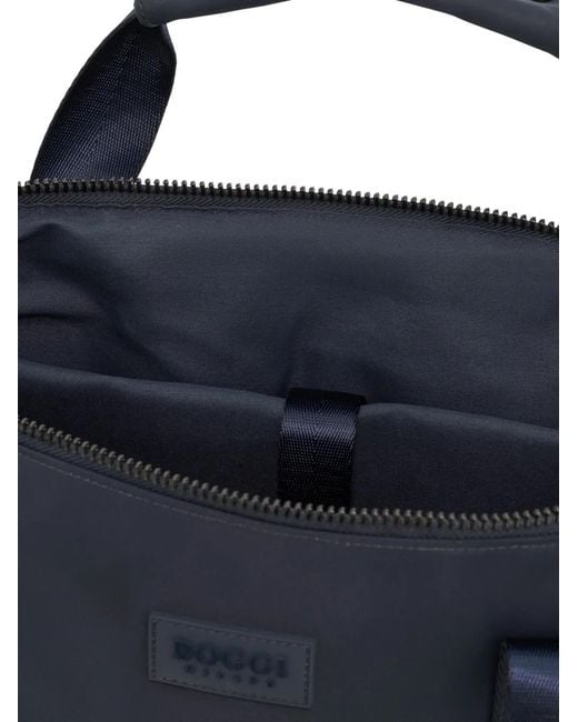 Zaino Con Applicazione di Boggi in Blue da Uomo