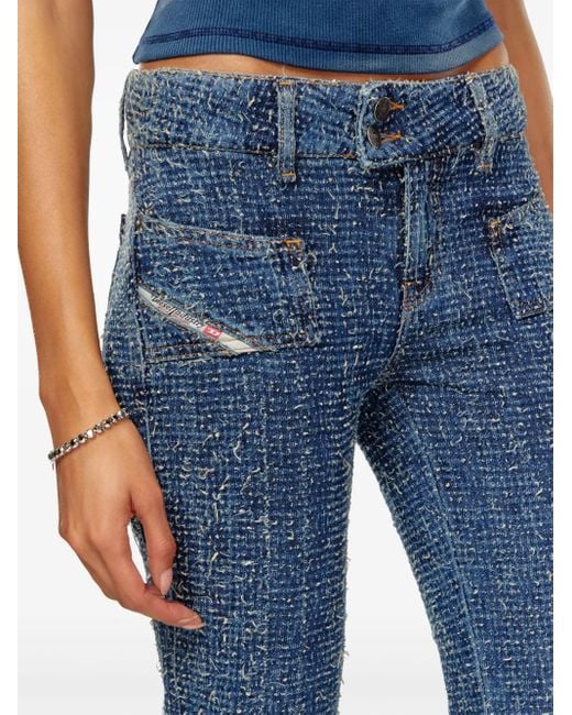 Vaqueros acampanados D-Ebush de talle bajo DIESEL de color Blue