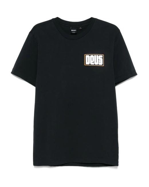 Camiseta con logo estampado Deus Ex Machina de hombre de color Black