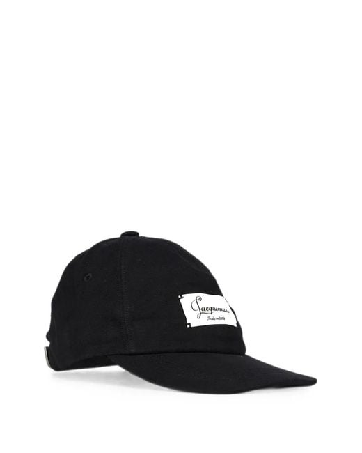 Jacquemus Black Logo-Patch Baseball Cap