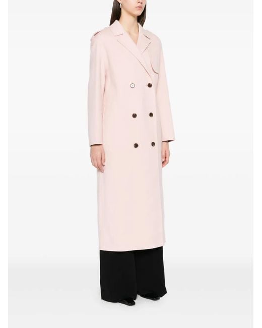 Theory Pink Double-Breasted Coat