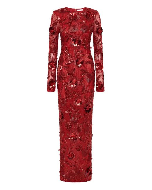 Rachel Gilbert Red Pierre Gown Dress