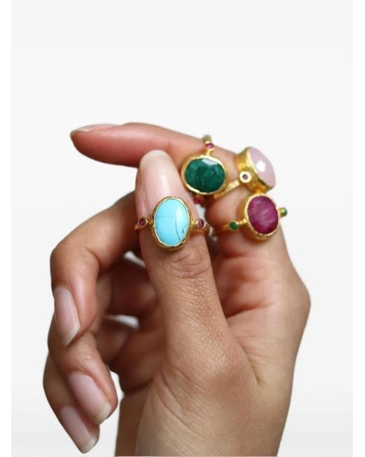Ottoman Hands Metallic Lucia Cocktail Ring