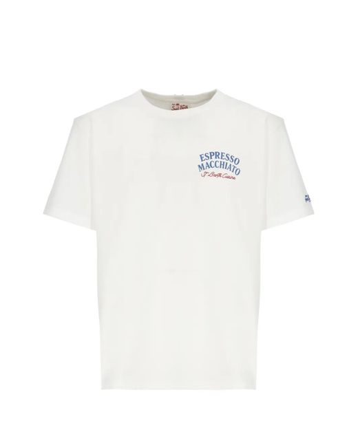 Mc2 Saint Barth White Portland Graphic-Print T-Shirt for men