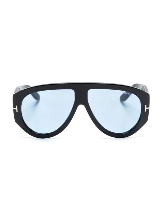 Tom Ford Blue Bronson Pilot-Frame Sunglasses