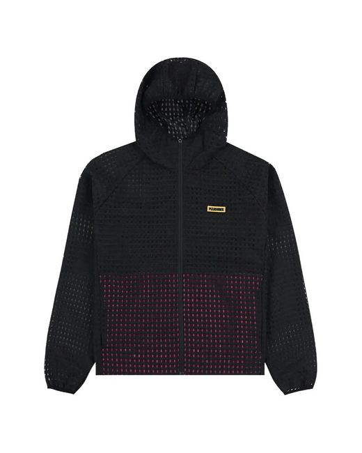 Pleasures Black System Hooded Jacket for men