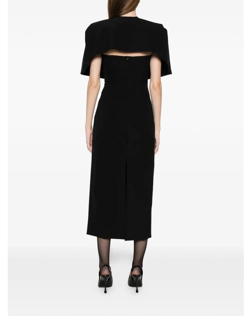 Axel 113 Black Margot Cape Midi Dress