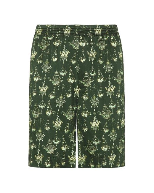 Givenchy Green Short À Imprimé Graphique En Soie for men