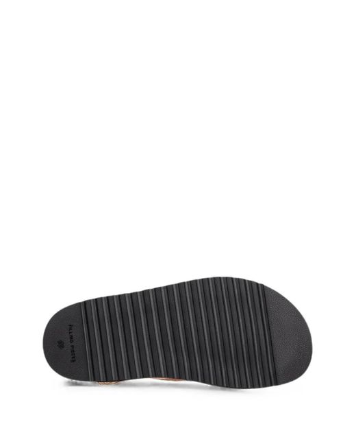 Filling Pieces White Panier Woven-Design Slip-On Mules for men