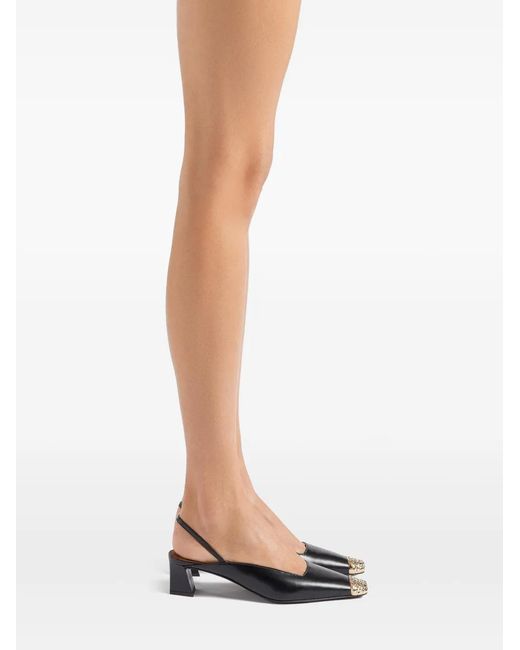 Giuseppe Zanotti Black Leather Heeled Pumps