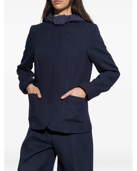 Rag & Bone Blue Hooded Pocket Jacket