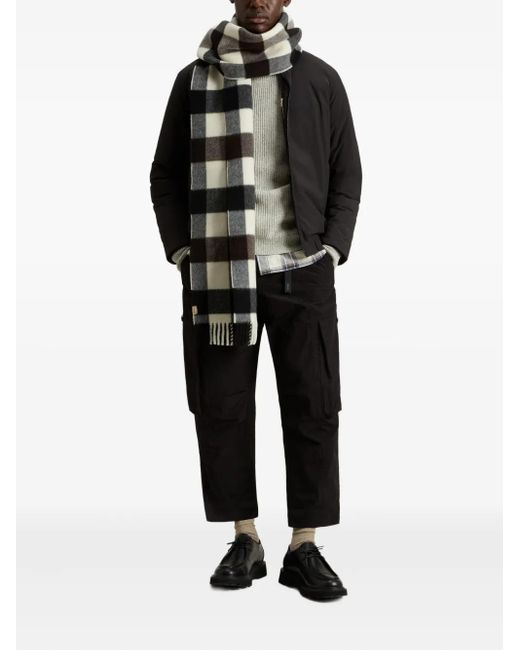 Woolrich Black High-Neck Bomber Padded Jacket for men