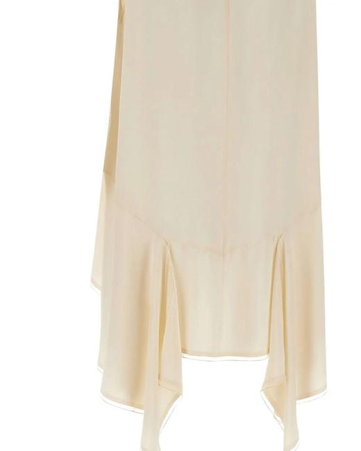 Fabiana Filippi Natural Ruffled Asymmetric Top