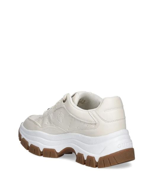 Guess White Berret 4G Peony Pattern Sneakers