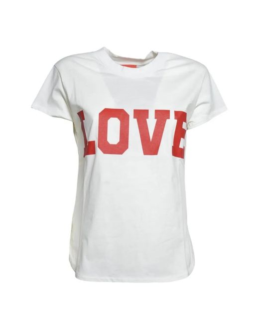 ..,merci White Short-Sleeves T-Shirt