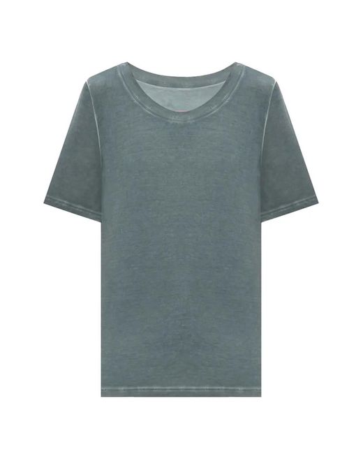 Uma Wang Blue Faded-Effect Crew-Neck T-Shirt
