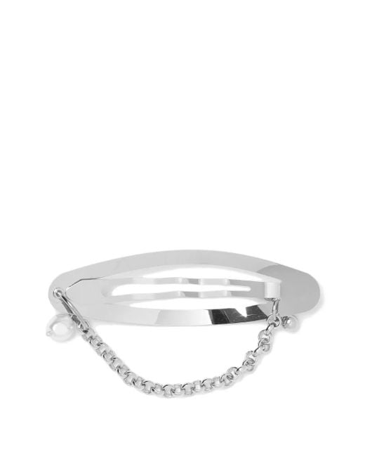 Justine Clenquet White Lisa Hair Clip