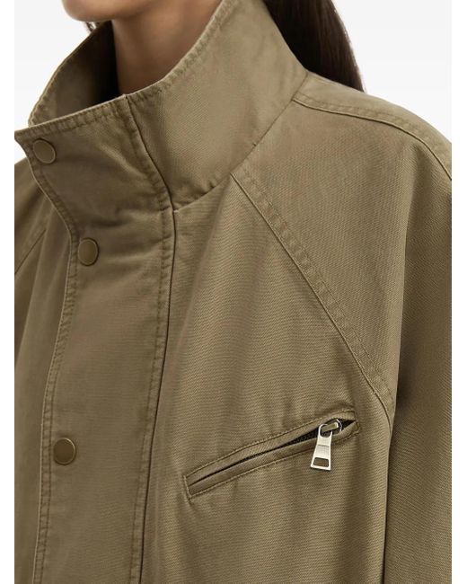 B+ AB Green Button-Fastening Pocket Jacket