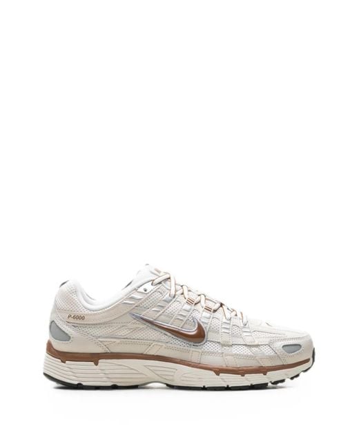 Nike White P-6000 Panelled Sneakers for men