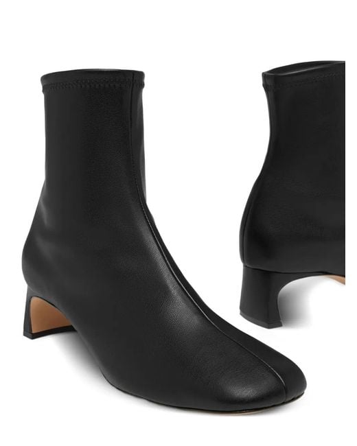 Odissi Black Francoise Nappa Leather Ankle Boots