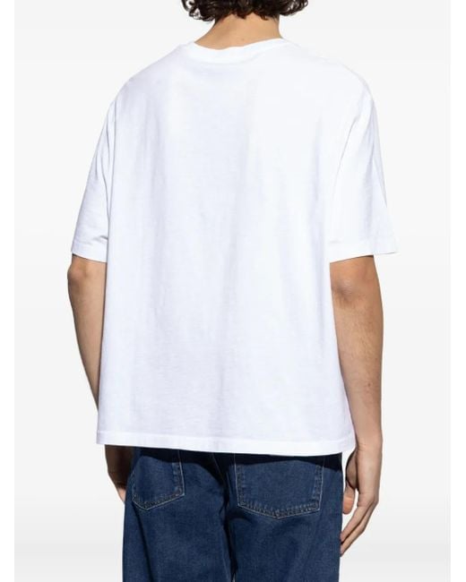A.P.C. White Crew-Neck T-Shirt for men