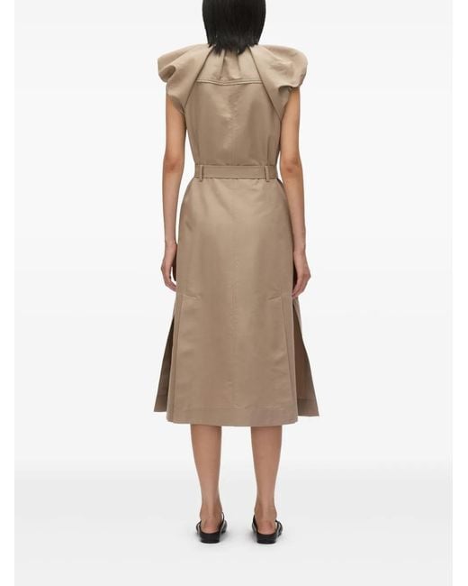 3.1 Phillip Lim Brown Poplin Belted Dress