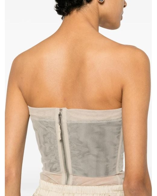 Rick Owens White Bustier Top