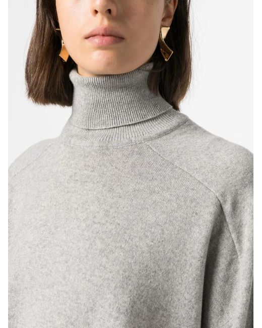 ARMARIUM Gray Mélange-Effect Roll-Neck Jumper