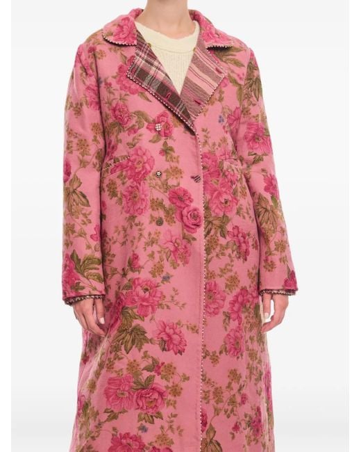 Reversible double-breasted coat Péro de color Red