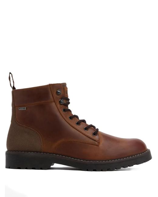 Barbour Brown Harrison Waterproof Leather Boots for men
