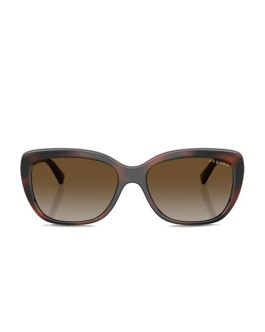 Vogue Eyewear Brown Crystal-Embellished Cat-Eye Sunglasses