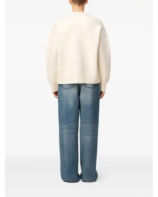 AMI White Adc Sweater