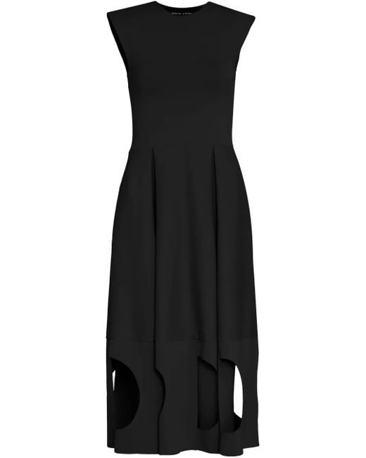 Gloria Coelho カットアウト フレアドレス Black