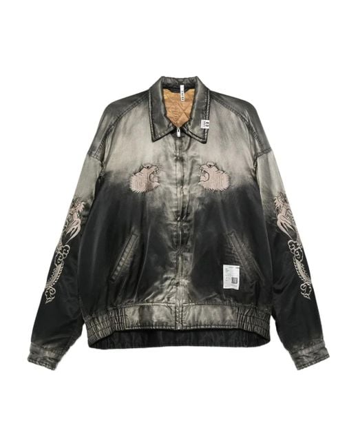 Maison Mihara Yasuhiro Embroidered Souvenir Jacket in Black for 