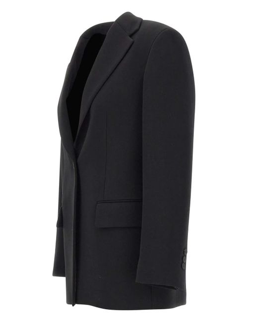 Seafarer Black Single-Button Notched-Lapel Coat