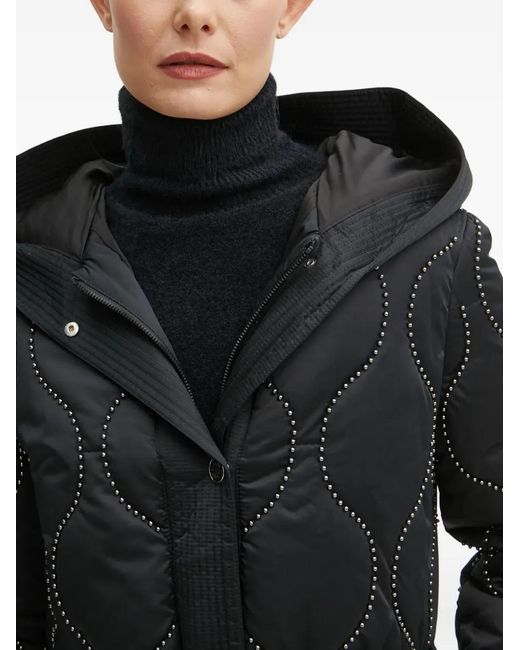 Guess Black Quilted Studded Jacket