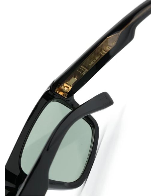 Dunhill Green Rectangle-Frame Tinted Sunglasses