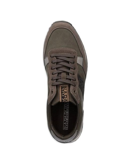 Napapijri Gray Cosmos Panelled Sneakers for men