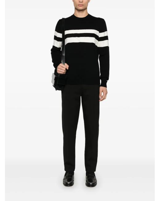 Karl Lagerfeld Black Karl Monogram-Jacquard Sweater for men