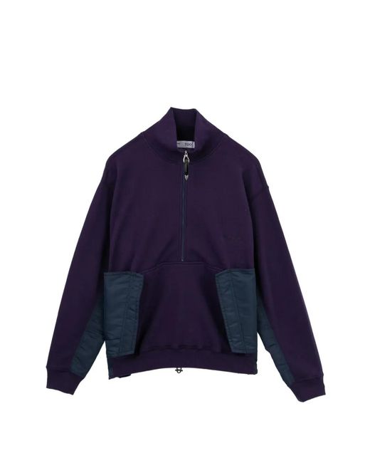 Toga Blue Pull À Col Zippé À Empiècements for men