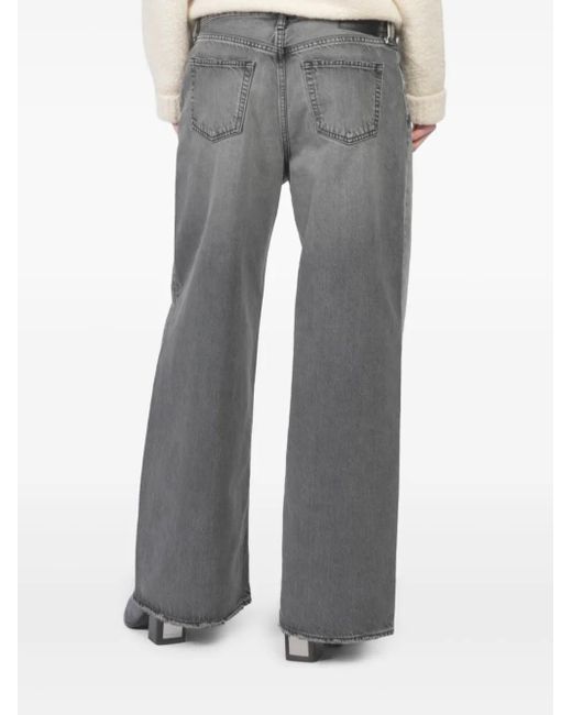 Moussy Gray Jeans mit weitem Bein