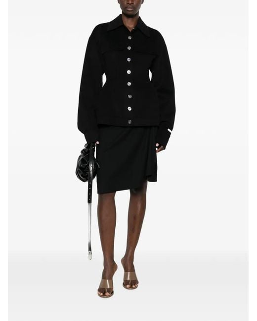 Sportmax Black Veste À Design Structuré