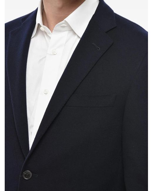 Corneliani Blue Single-Breasted Patch-Pocket Blazer for men